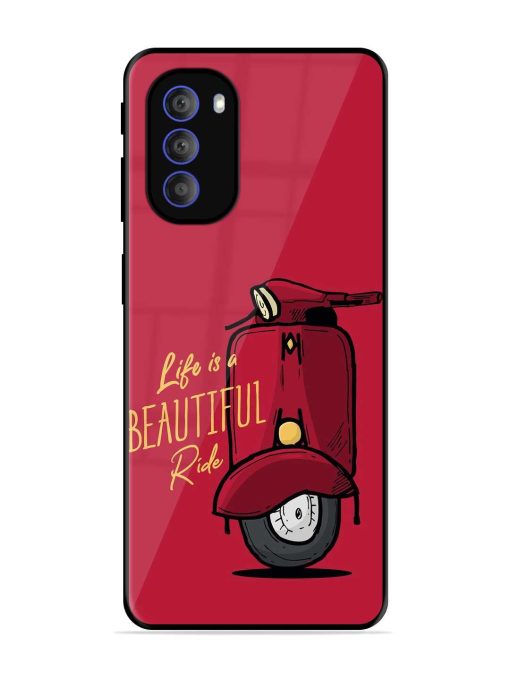 Life Is Beautiful Rides Glossy Metal Phone Cover for Motorola Moto G51 (5G) Zapvi