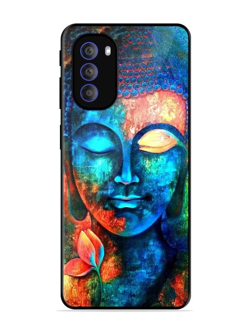 Buddha Painting Glossy Metal Phone Cover for Motorola Moto G51 (5G) Zapvi