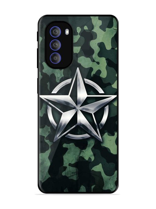 Indian Army Star Design Glossy Metal Phone Cover for Motorola Moto G51 (5G) Zapvi