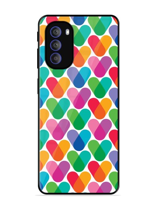 Overlapping Colors Colorful Glossy Metal TPU Phone Cover for Motorola Moto G51 (5G) Zapvi