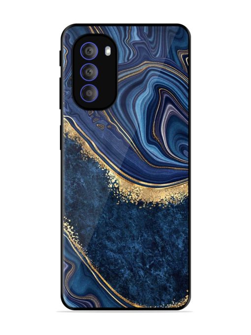 Abstract Background Blue Glossy Metal TPU Phone Cover for Motorola Moto G51 (5G) Zapvi