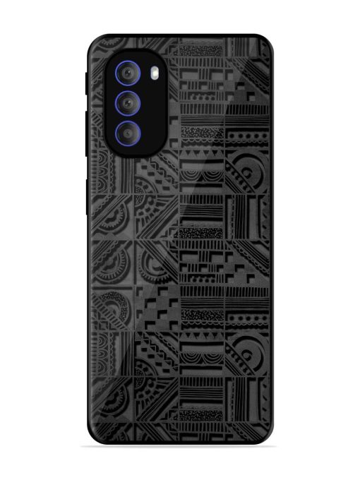 Seamless Pattern Glossy Metal Phone Cover for Motorola Moto G51 (5G)