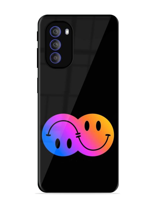 Gradient Smile Art Glossy Metal TPU Phone Cover for Motorola Moto G51 (5G) Zapvi