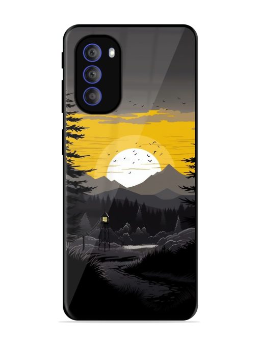 Sunset Vector Glossy Metal Phone Cover for Motorola Moto G51 (5G) Zapvi