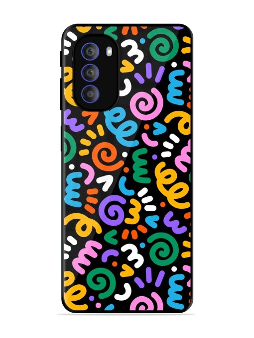 Colorful Seamless Vector Glossy Metal Phone Cover for Motorola Moto G51 (5G) Zapvi