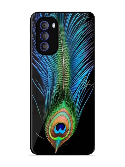 Peacock Feather Glossy Metal TPU Phone Cover for Motorola Moto G51 (5G)