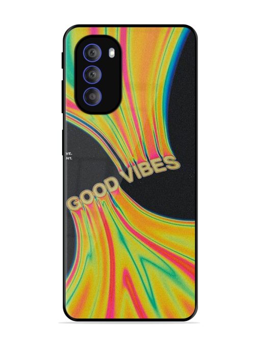 Good Vibes Glossy Metal Phone Cover for Motorola Moto G51 (5G)