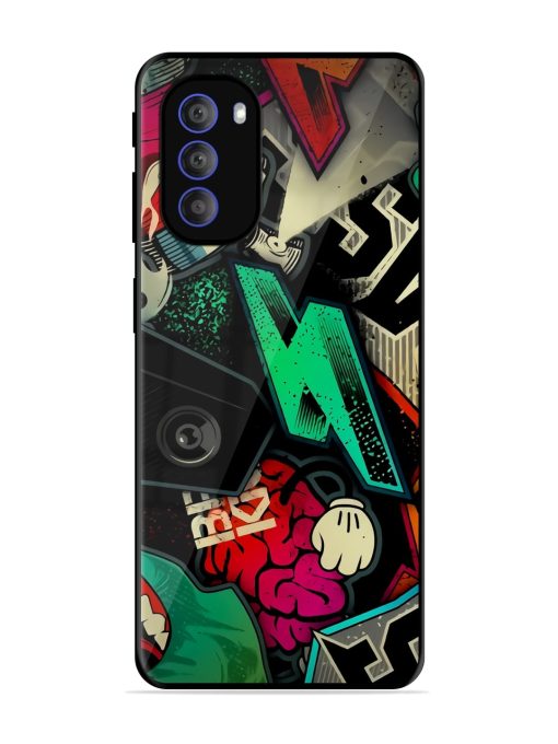 Graffiti Art Glossy Metal Phone Cover for Motorola Moto G51 (5G) Zapvi