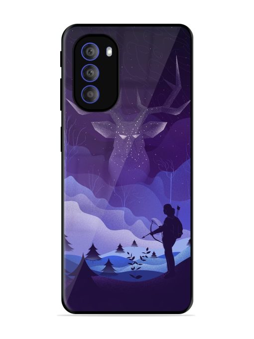 Deer Forest River Glossy Metal Phone Cover for Motorola Moto G51 (5G) Zapvi