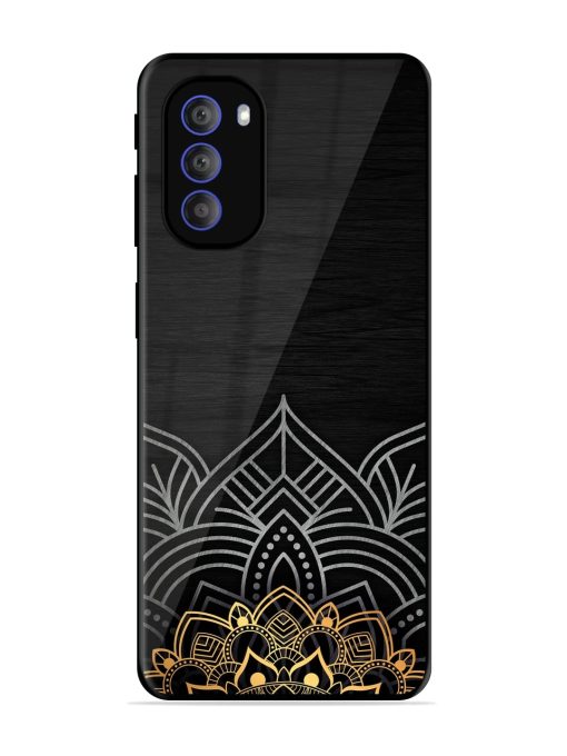 Decorative Golden Pattern Glossy Metal Phone Cover for Motorola Moto G51 (5G) Zapvi