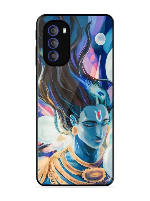 Bhagwan Sri Krishna Glossy Metal Phone Cover for Motorola Moto G51 (5G)