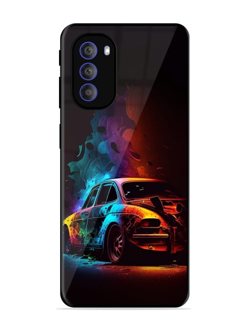 High Classic Car Art Glossy Metal Phone Cover for Motorola Moto G51 (5G) Zapvi