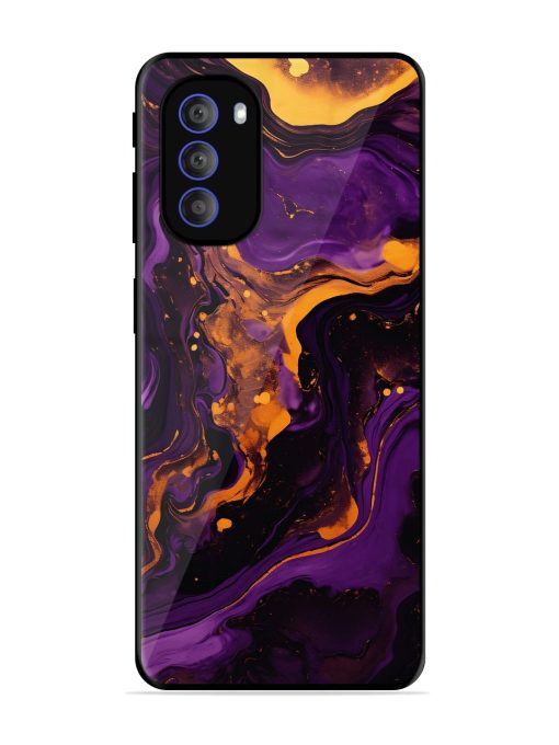 Painting Of A Purple Glossy Metal Phone Cover for Motorola Moto G51 (5G) Zapvi