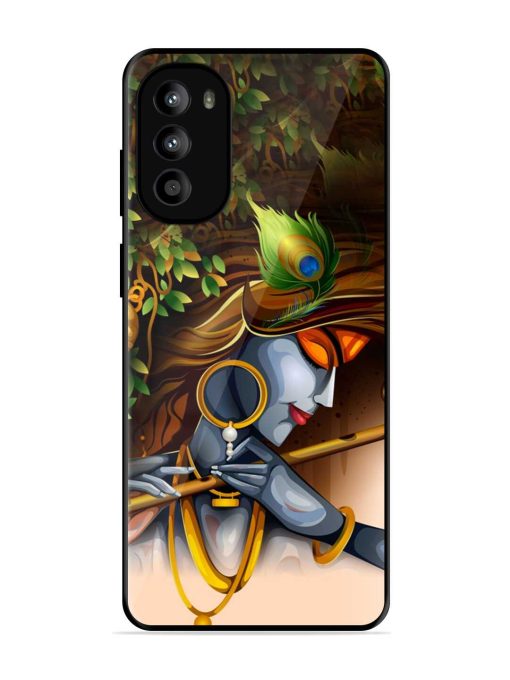 Krishna Glossy Metal Phone Cover for Motorola Moto G52 Zapvi