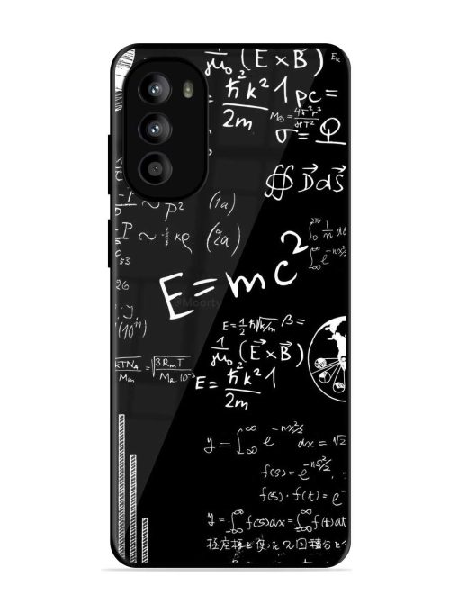 E=Mc2 Mass?Energy Equivalence Glossy Metal Phone Cover for Motorola Moto G52 Zapvi