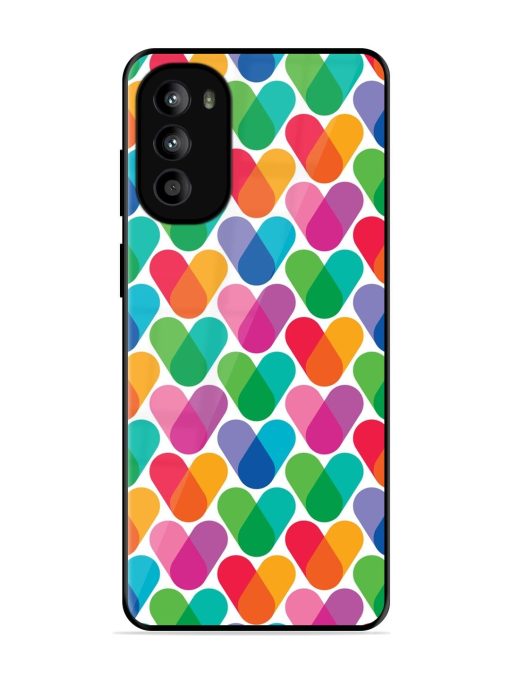 Overlapping Colors Colorful Glossy Metal TPU Phone Cover for Motorola Moto G52