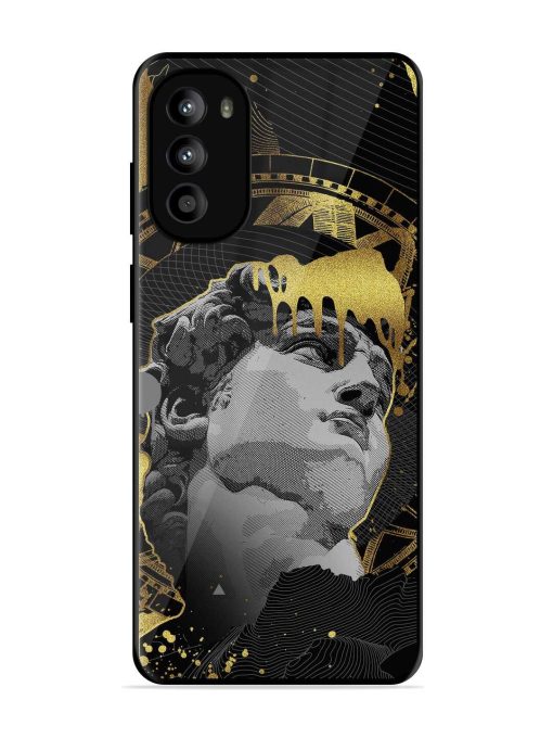 Roman Face Glossy Metal Phone Cover for Motorola Moto G52