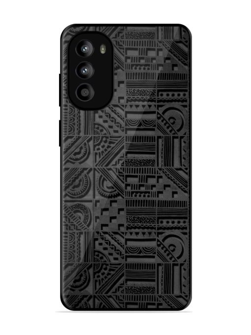 Seamless Pattern Glossy Metal Phone Cover for Motorola Moto G52