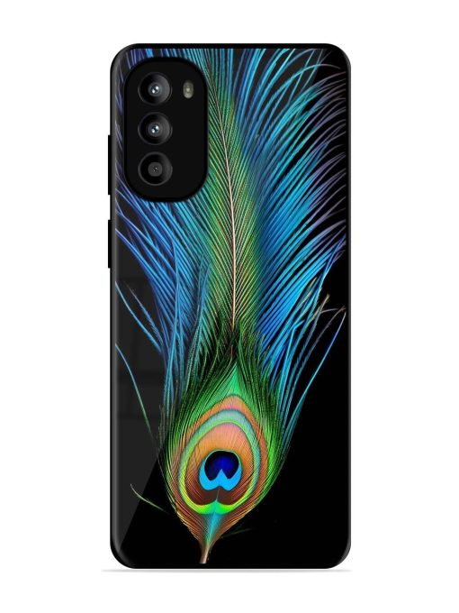 Peacock Feather Glossy Metal TPU Phone Cover for Motorola Moto G52 Zapvi