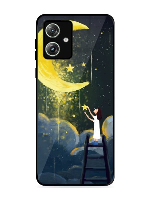 Moonlight Healing Night Illustration Glossy Metal TPU Phone Cover for Motorola Moto G64 (5G) Zapvi