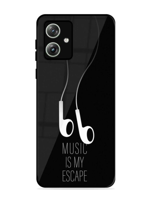 Music Is My Escape Glossy Metal Phone Cover for Motorola Moto G64 (5G) Zapvi