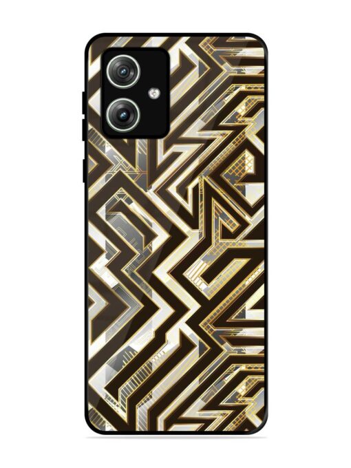 Technology Geometric Seamless Glossy Metal Phone Cover for Motorola Moto G64 (5G) Zapvi