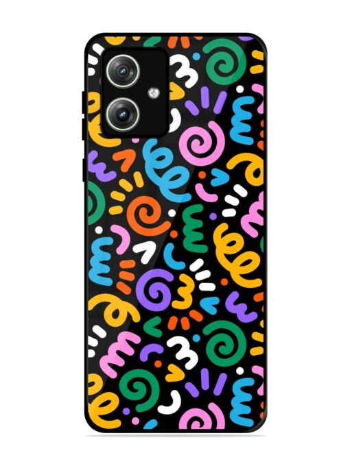 Colorful Seamless Vector Glossy Metal Phone Cover for Motorola Moto G64 (5G)