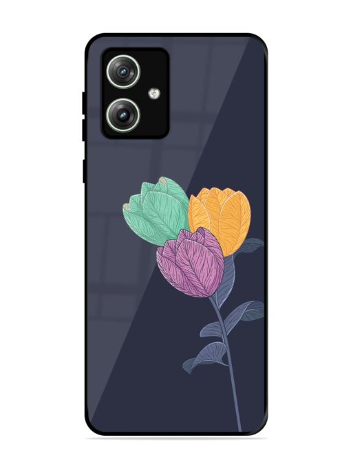 Flower Vector Glossy Metal Phone Cover for Motorola Moto G64 (5G)