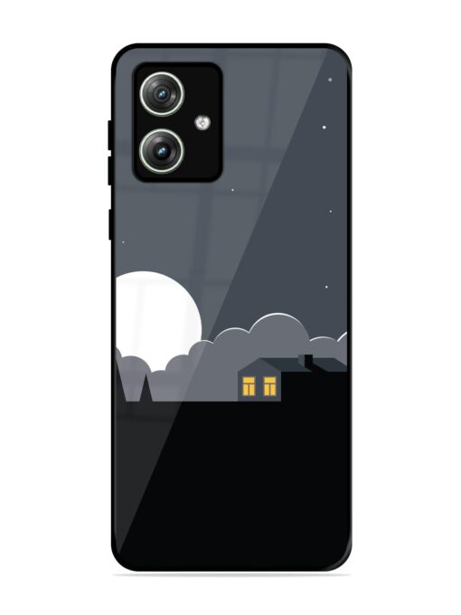 Full Moon Vector Art Glossy Metal Phone Cover for Motorola Moto G64 (5G)