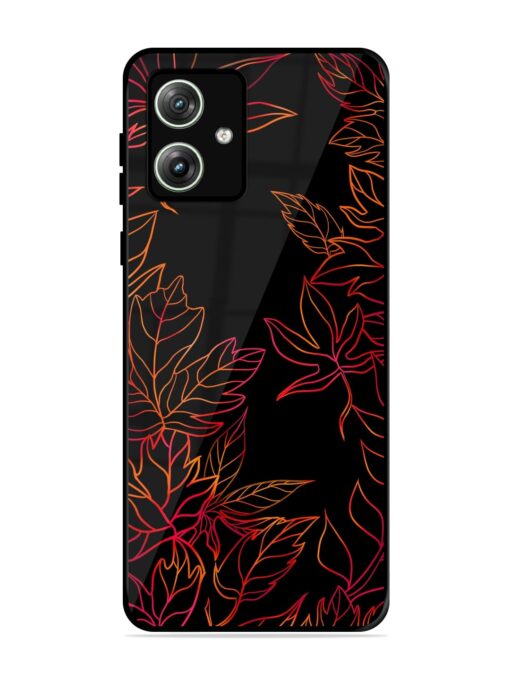 Red Floral Pattern Glossy Metal Phone Cover for Motorola Moto G64 (5G) Zapvi