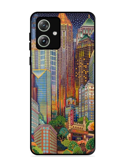 Cityscapes Art Glossy Metal Phone Cover for Motorola Moto G64 (5G)