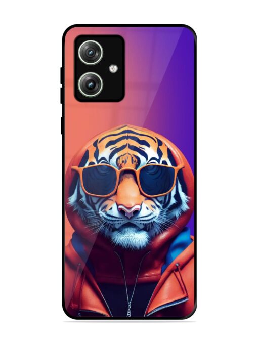 Tiger Animation Glossy Metal Phone Cover for Motorola Moto G64 (5G) Zapvi