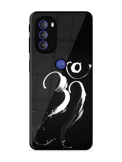 Om Logo Glossy Metal Phone Cover for Motorola Moto G71 (5G)