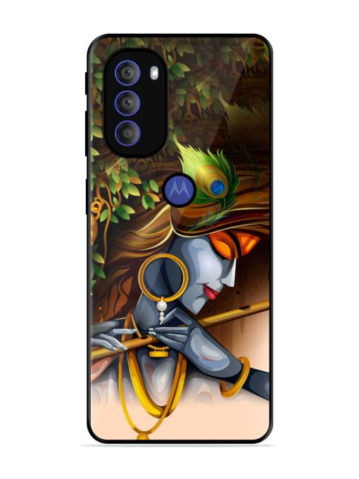 Krishna Glossy Metal Phone Cover for Motorola Moto G71 (5G)