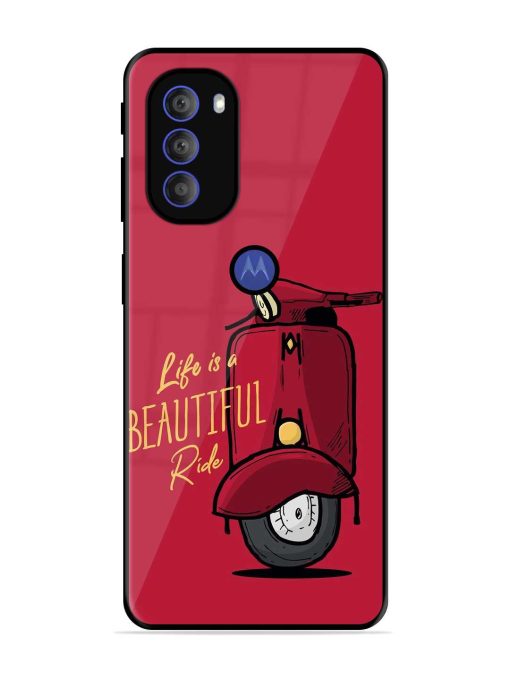 Life Is Beautiful Rides Glossy Metal Phone Cover for Motorola Moto G71 (5G) Zapvi