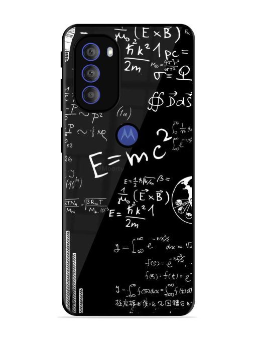 E=Mc2 Mass?Energy Equivalence Glossy Metal Phone Cover for Motorola Moto G71 (5G) Zapvi