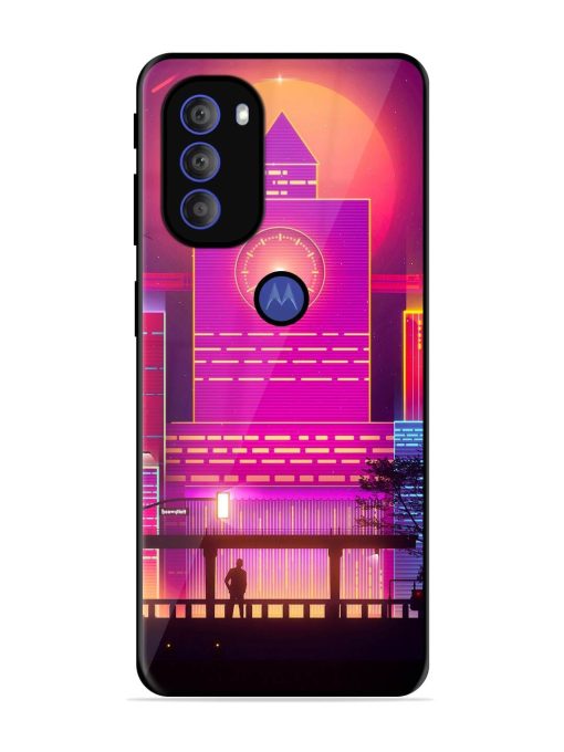 Clock Tower Glossy Metal TPU Phone Cover for Motorola Moto G71 (5G)