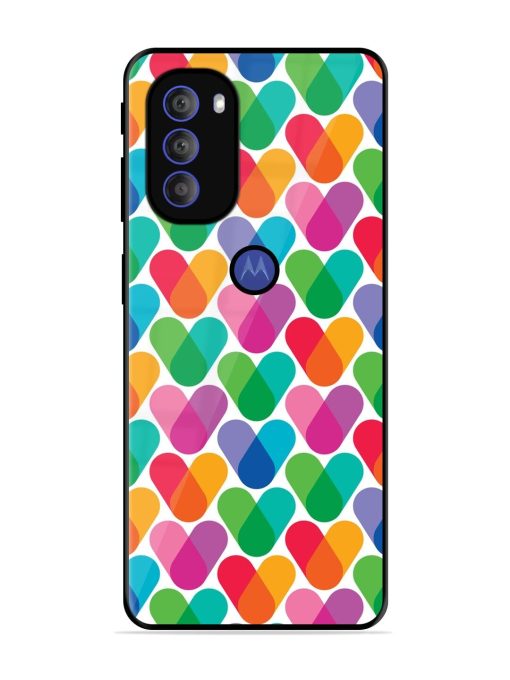 Overlapping Colors Colorful Glossy Metal TPU Phone Cover for Motorola Moto G71 (5G)