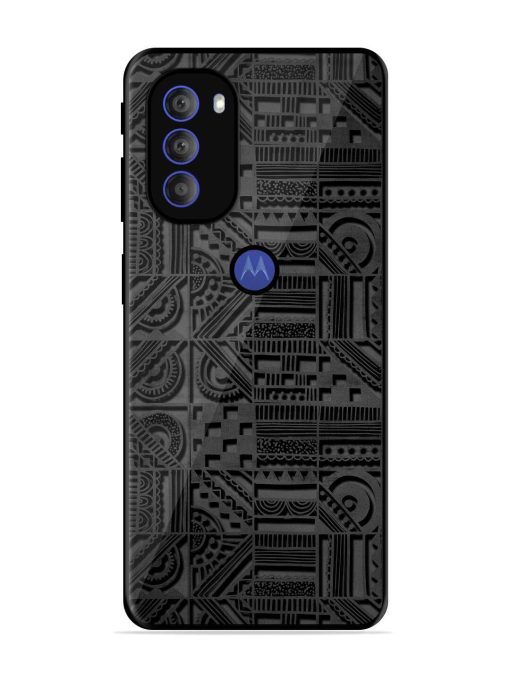 Seamless Pattern Glossy Metal Phone Cover for Motorola Moto G71 (5G)