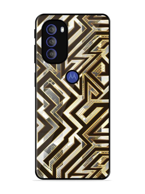 Technology Geometric Seamless Glossy Metal Phone Cover for Motorola Moto G71 (5G)