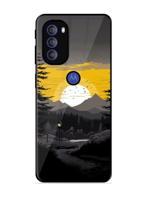 Sunset Vector Glossy Metal Phone Cover for Motorola Moto G71 (5G)