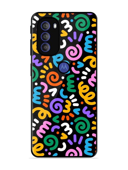 Colorful Seamless Vector Glossy Metal Phone Cover for Motorola Moto G71 (5G)