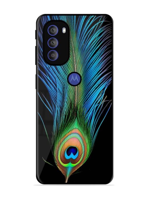 Peacock Feather Glossy Metal TPU Phone Cover for Motorola Moto G71 (5G)