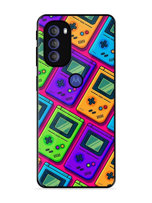 Game Seamless Pattern Glossy Metal Phone Cover for Motorola Moto G71 (5G)