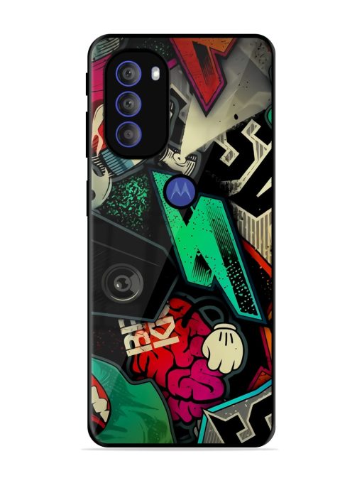 Graffiti Art Glossy Metal Phone Cover for Motorola Moto G71 (5G)