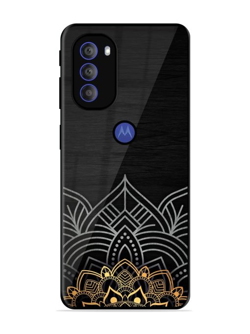 Decorative Golden Pattern Glossy Metal Phone Cover for Motorola Moto G71 (5G)