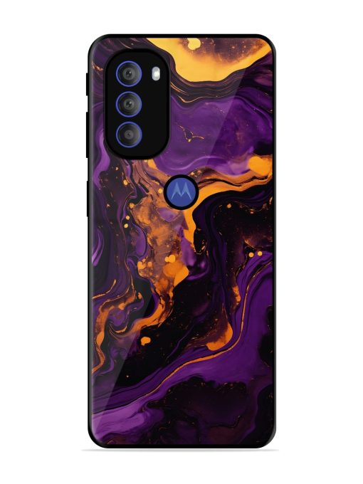 Painting Of A Purple Glossy Metal Phone Cover for Motorola Moto G71 (5G)