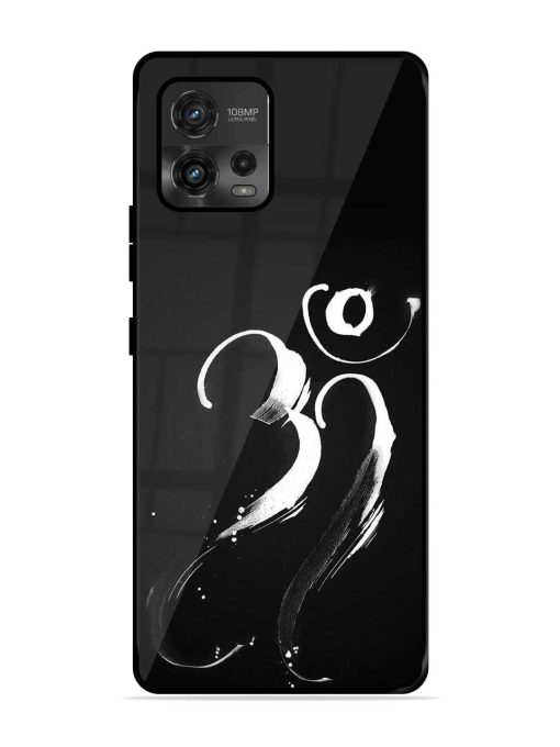 Om Logo Glossy Metal Phone Cover for Motorola Moto G72 Zapvi