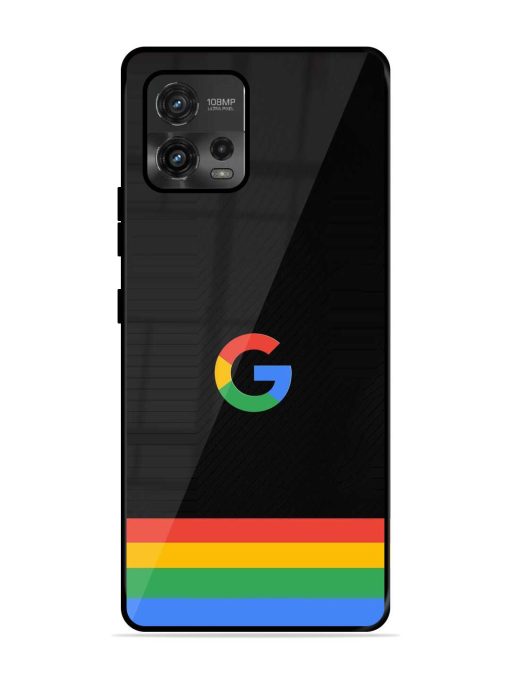 Google Logo Art Glossy Metal Phone Cover for Motorola Moto G72 Zapvi