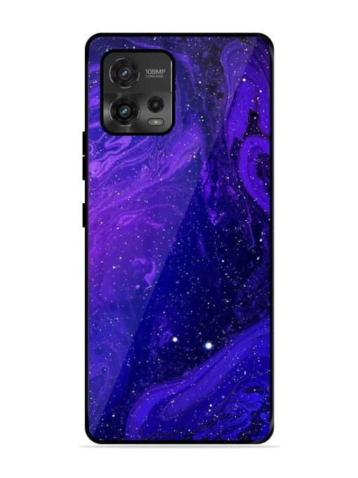 Galaxy Acrylic Abstract Art Glossy Metal Phone Cover for Motorola Moto G72